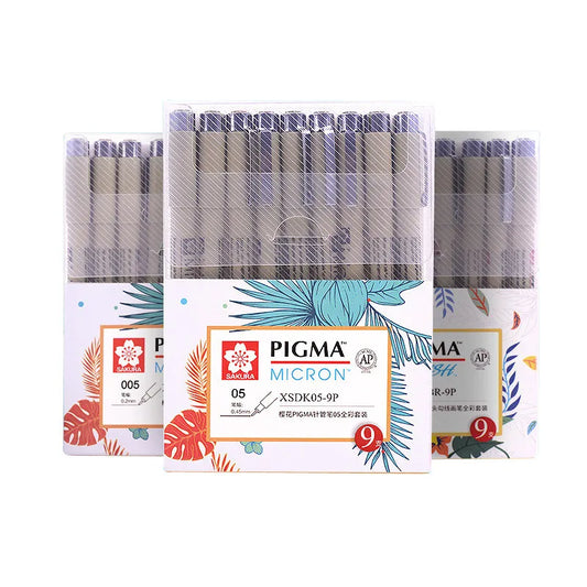 Japan Sakura Color Pigma Micron Pen Fineliner Set 01 02 03 04 05 005 Drawing Pens Art Supplies